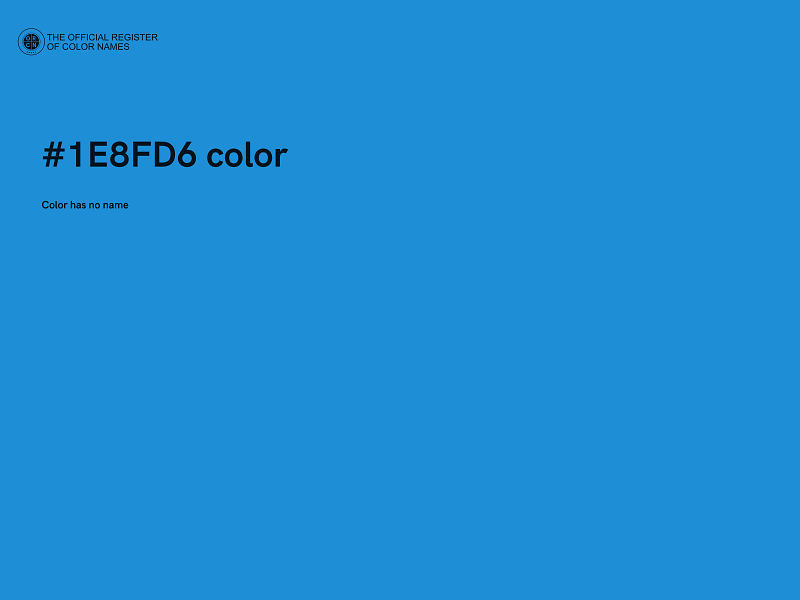 #1E8FD6 color image