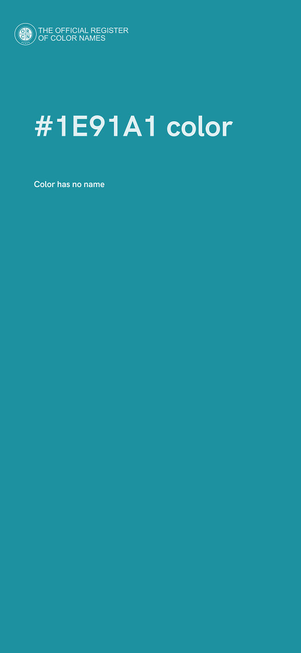 #1E91A1 color image