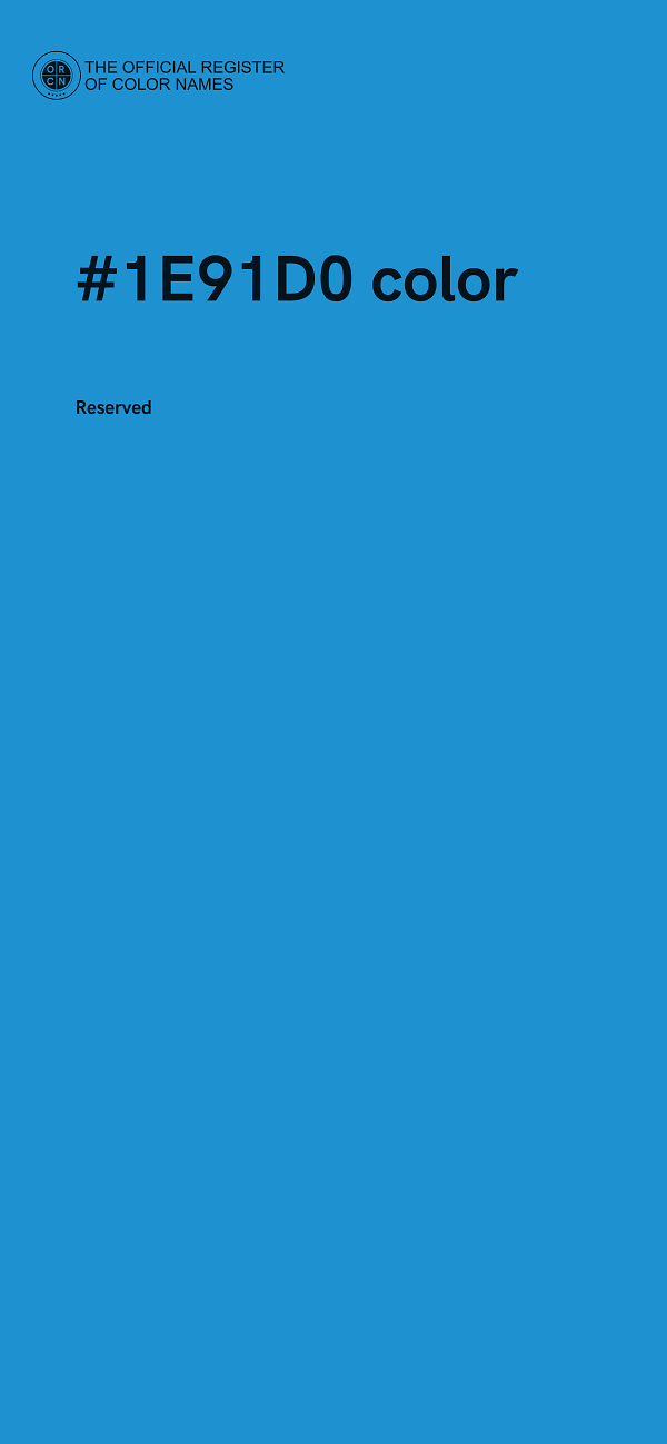 #1E91D0 color image