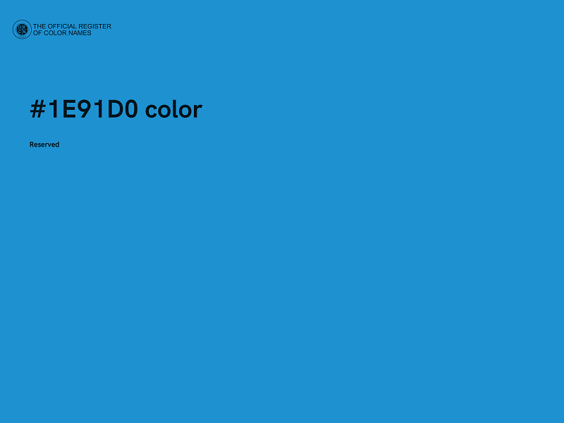 #1E91D0 color image