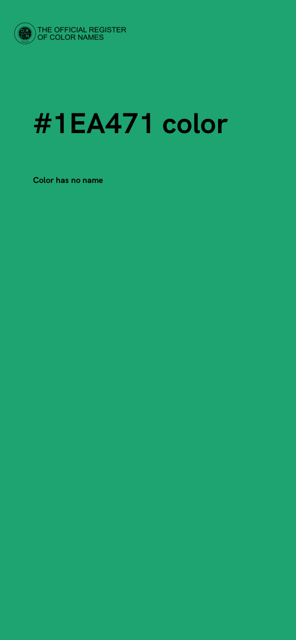 #1EA471 color image