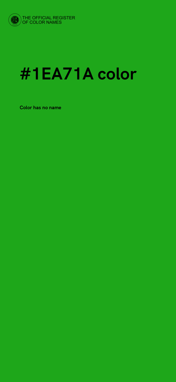#1EA71A color image