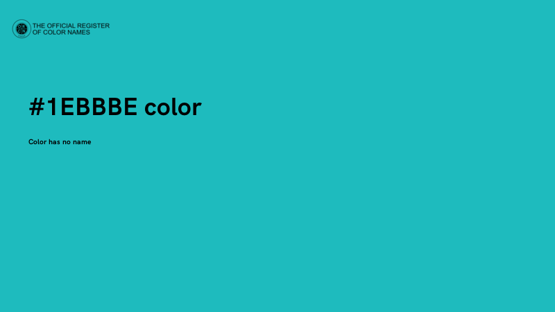 #1EBBBE color image