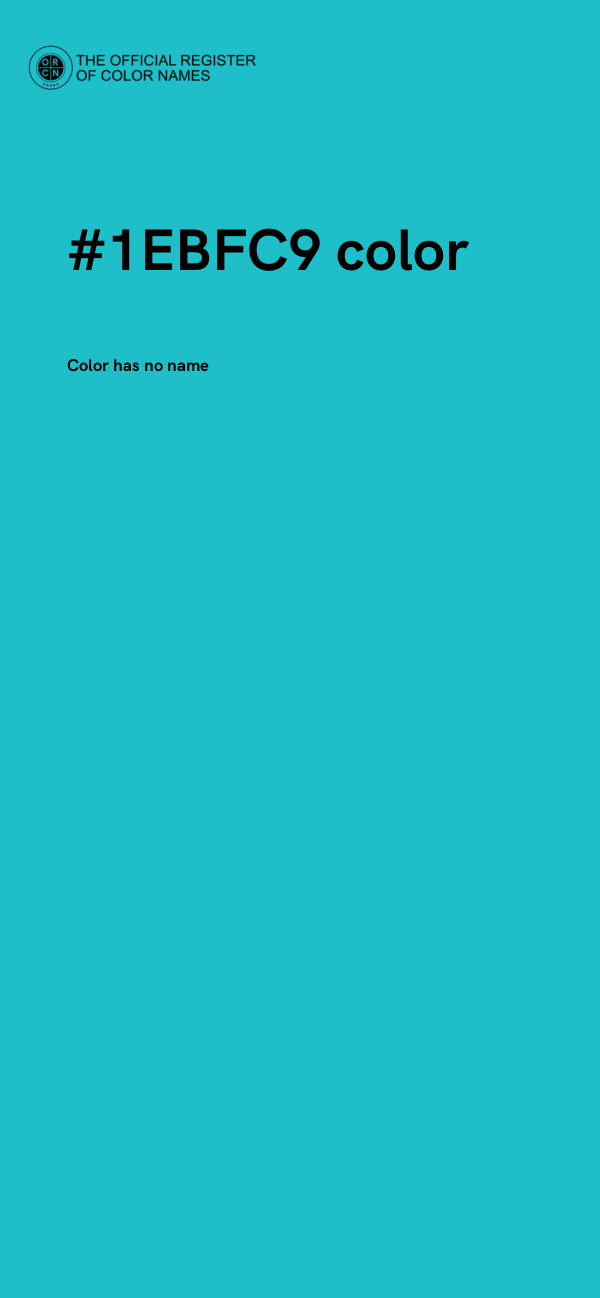 #1EBFC9 color image