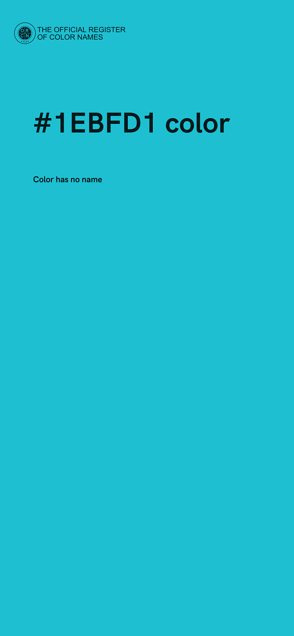 #1EBFD1 color image