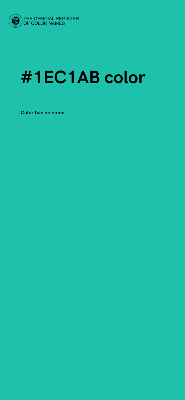 #1EC1AB color image