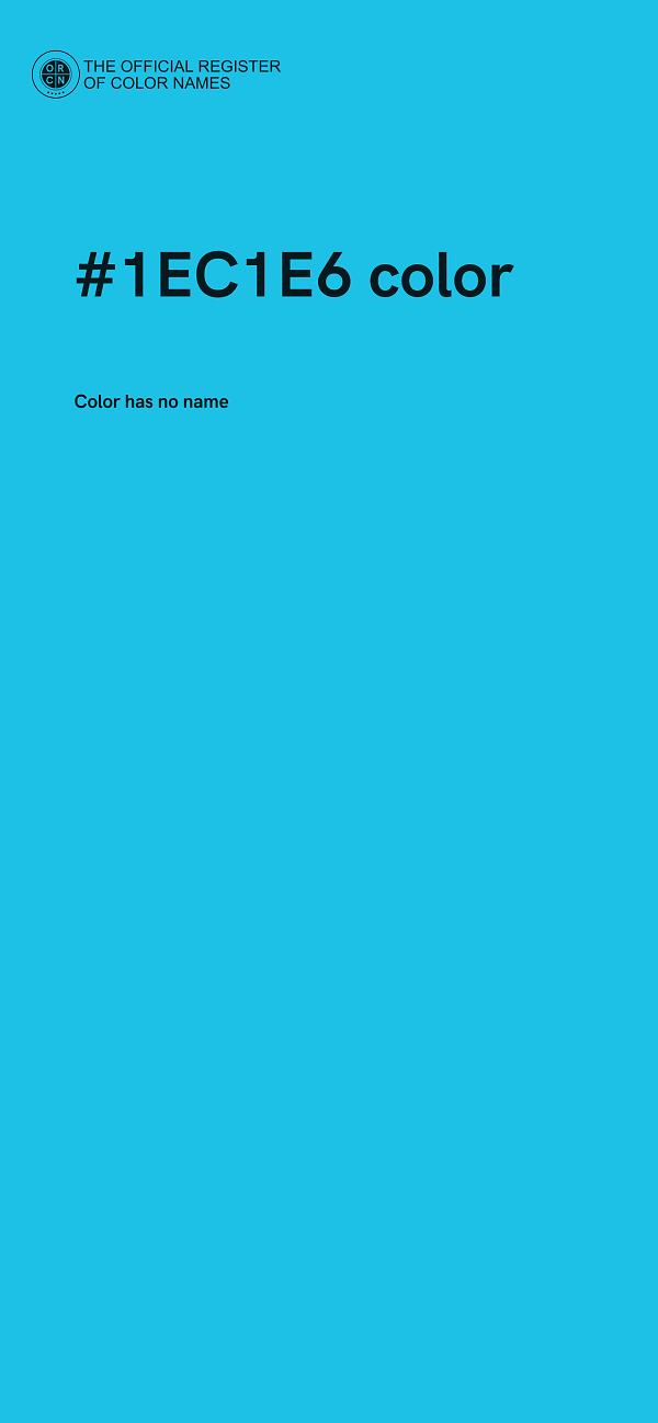 #1EC1E6 color image