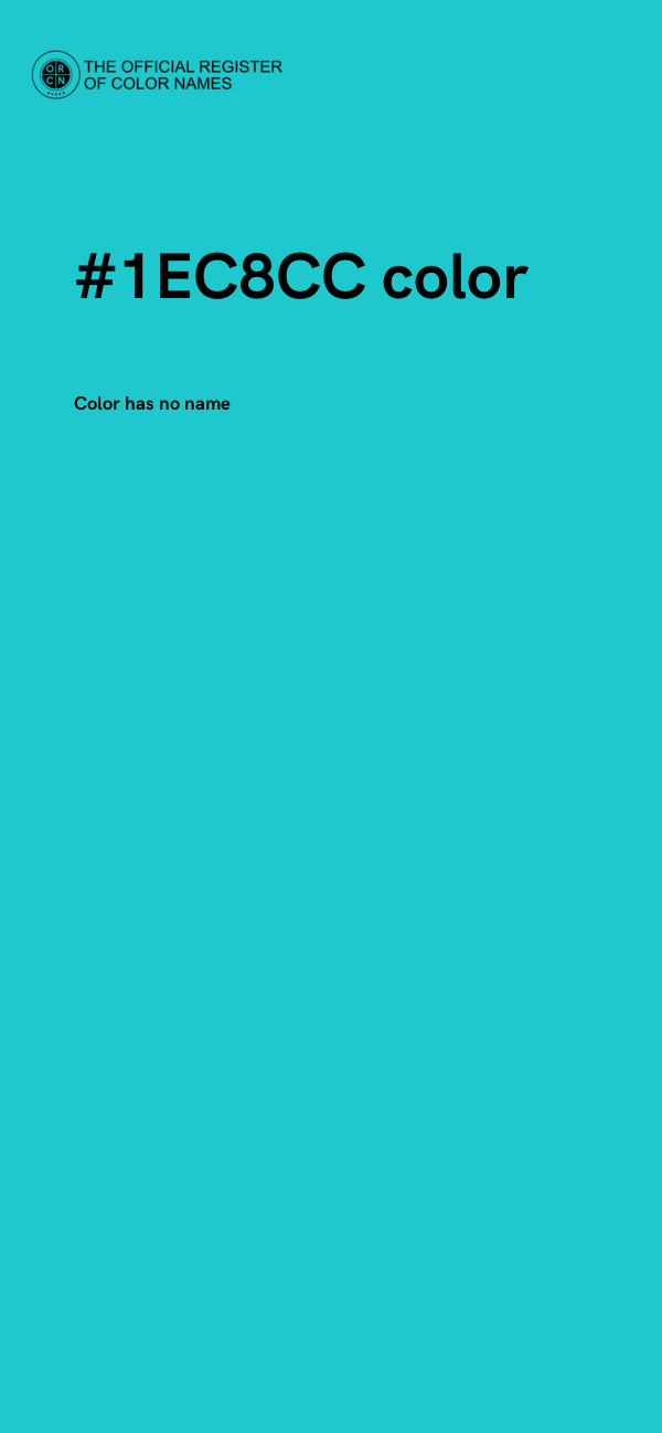 #1EC8CC color image