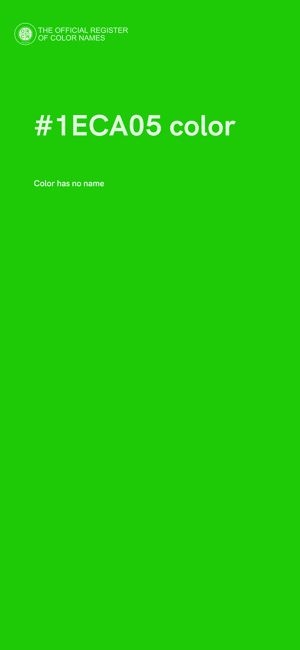 #1ECA05 color image