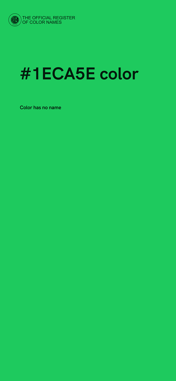 #1ECA5E color image