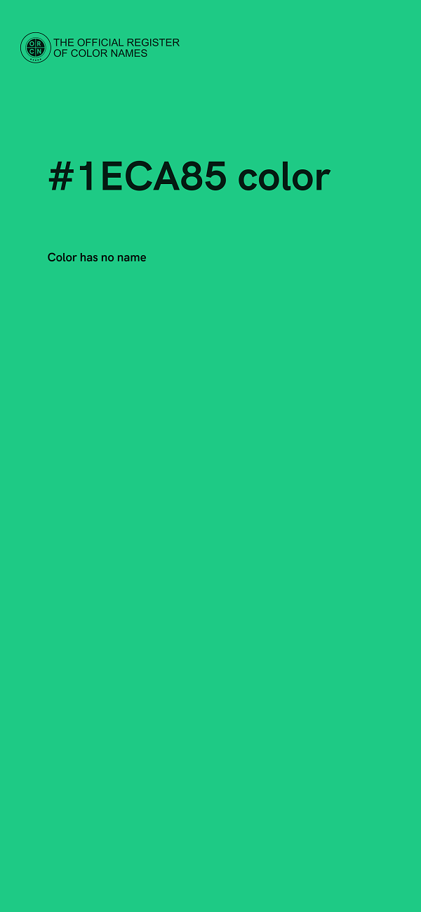 #1ECA85 color image