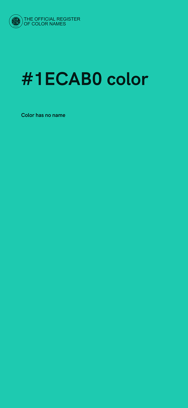 #1ECAB0 color image