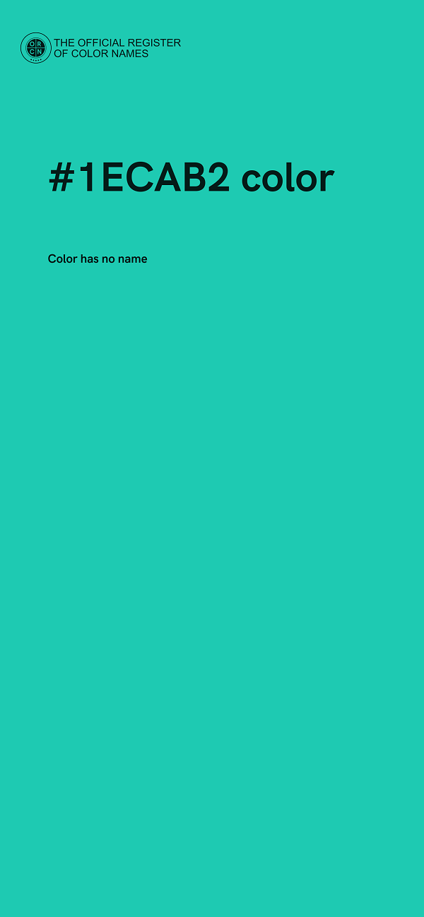 #1ECAB2 color image