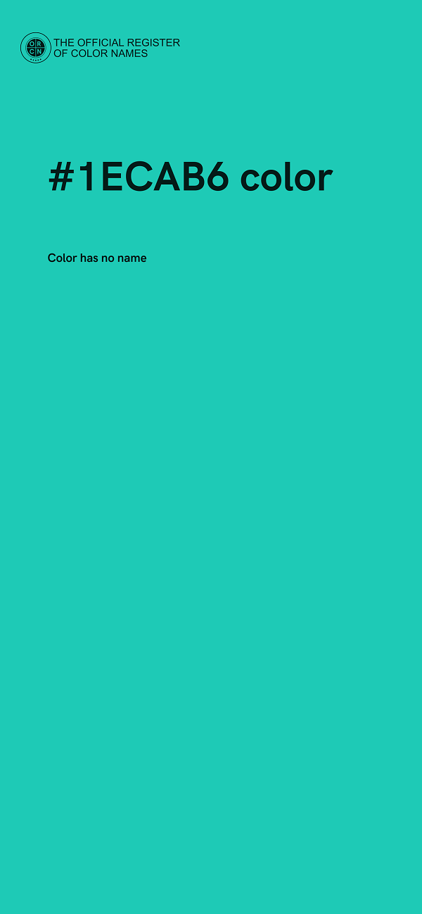 #1ECAB6 color image