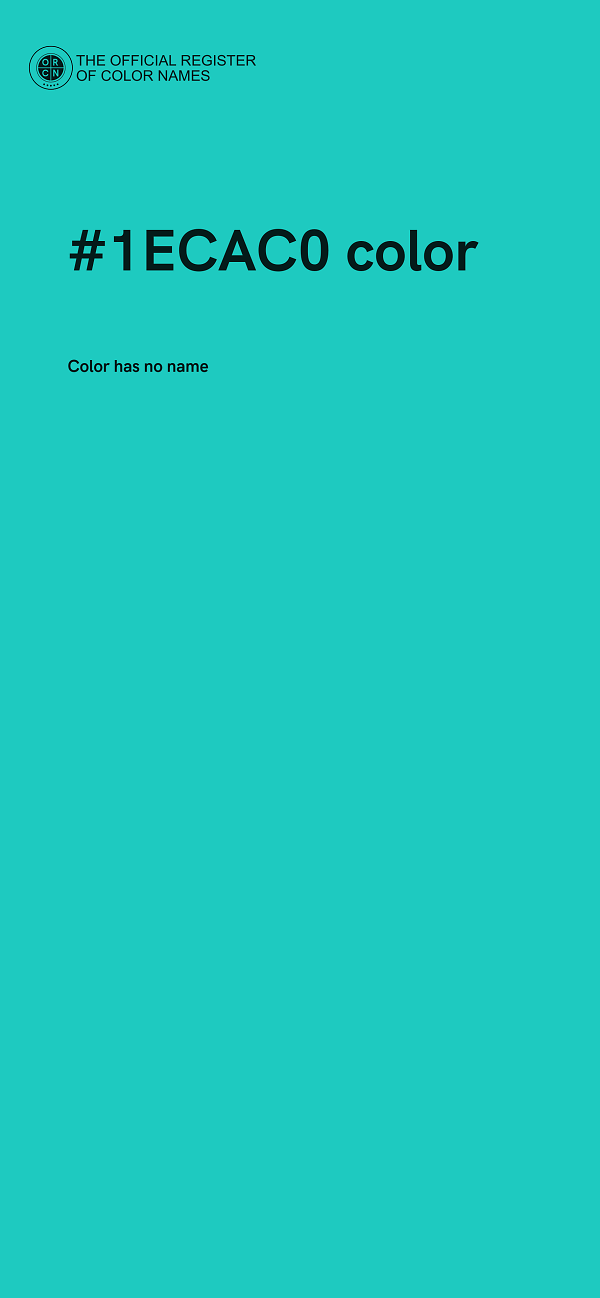 #1ECAC0 color image