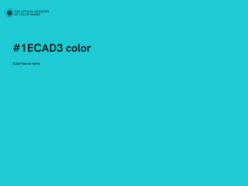 #1ECAD3 color image