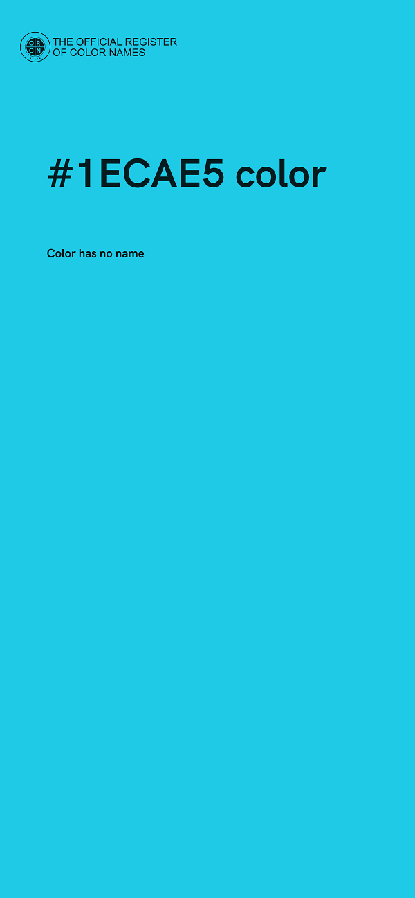 #1ECAE5 color image