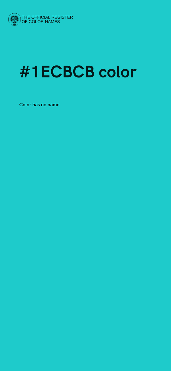 #1ECBCB color image