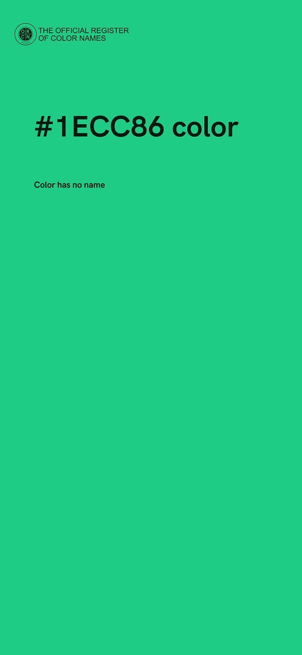 #1ECC86 color image
