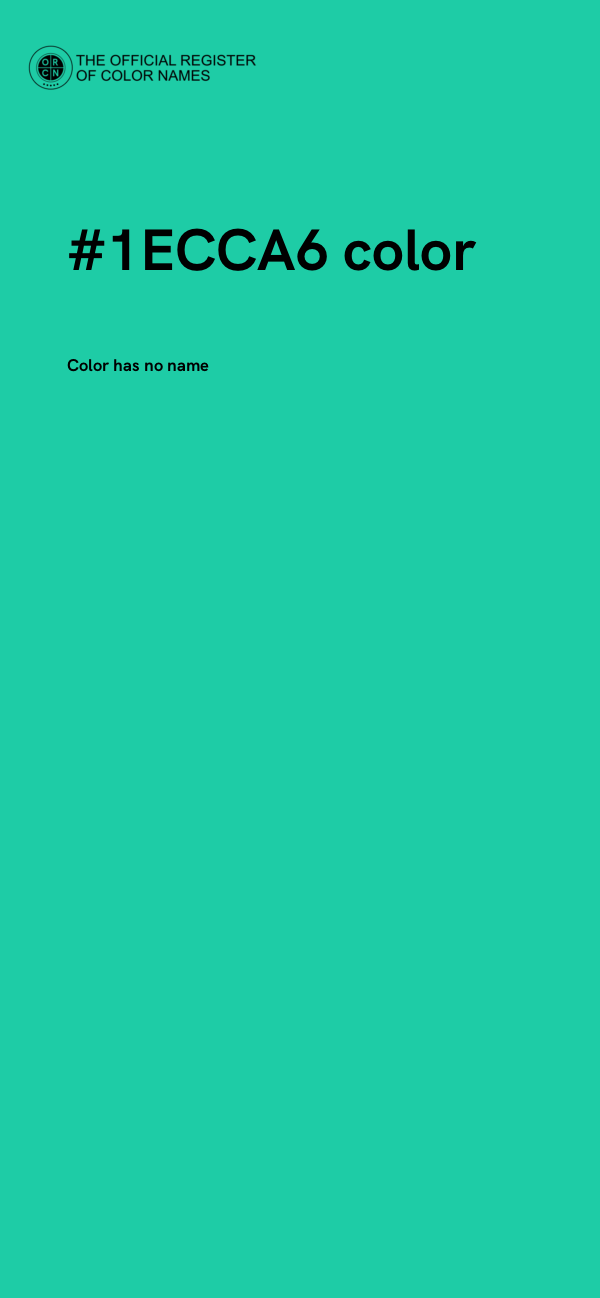 #1ECCA6 color image