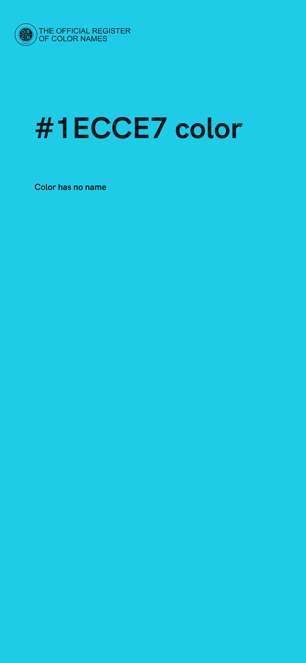 #1ECCE7 color image