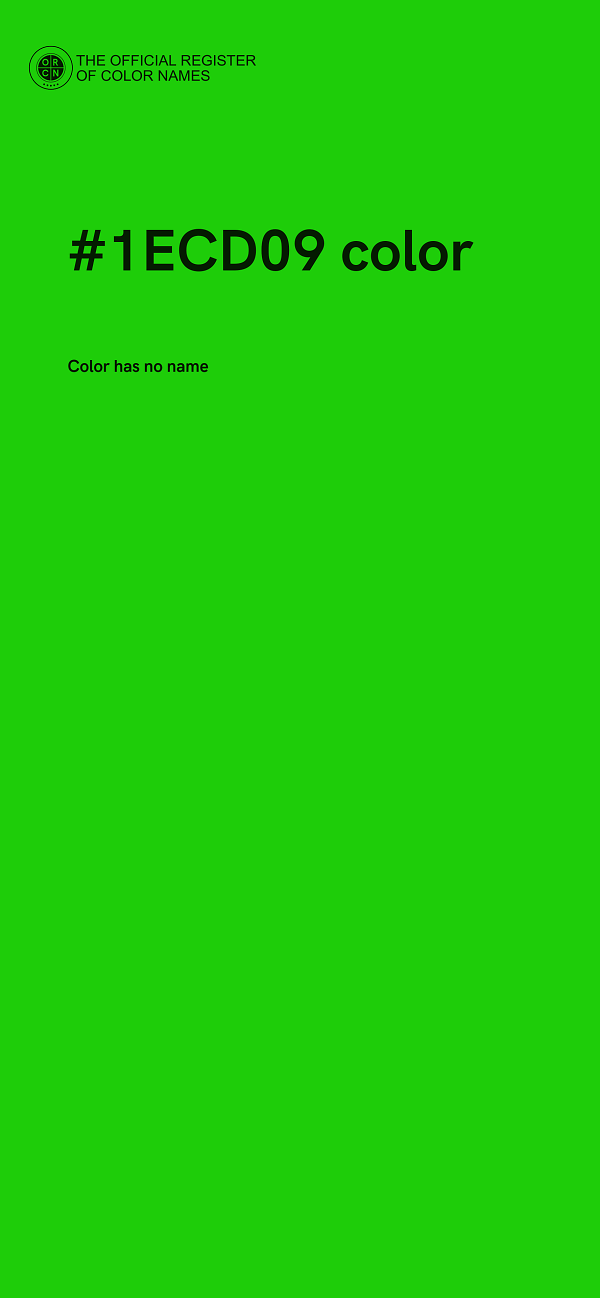 #1ECD09 color image