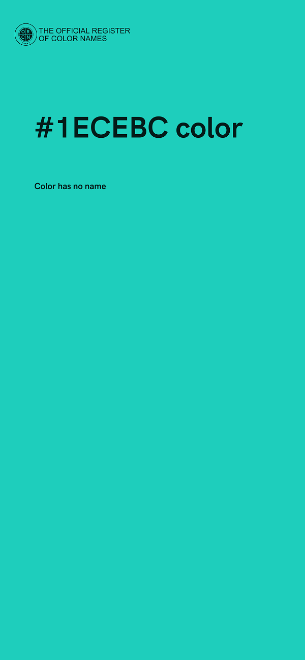 #1ECEBC color image