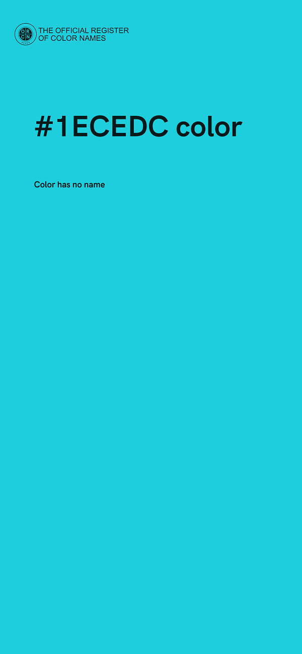 #1ECEDC color image