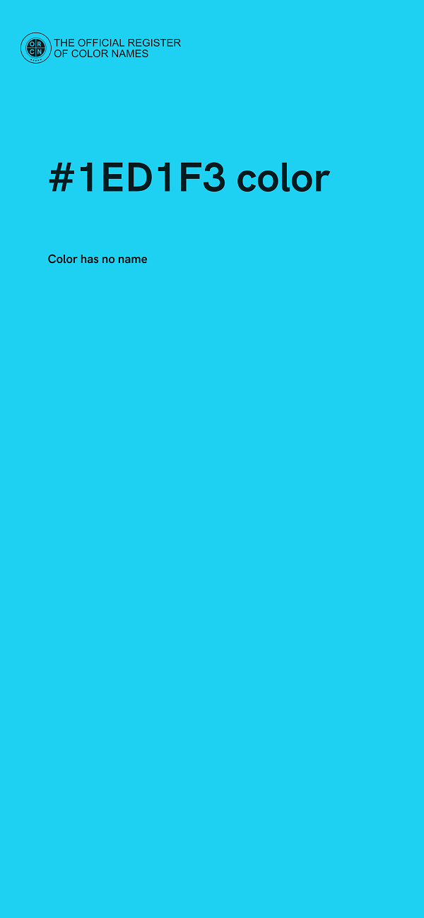 #1ED1F3 color image