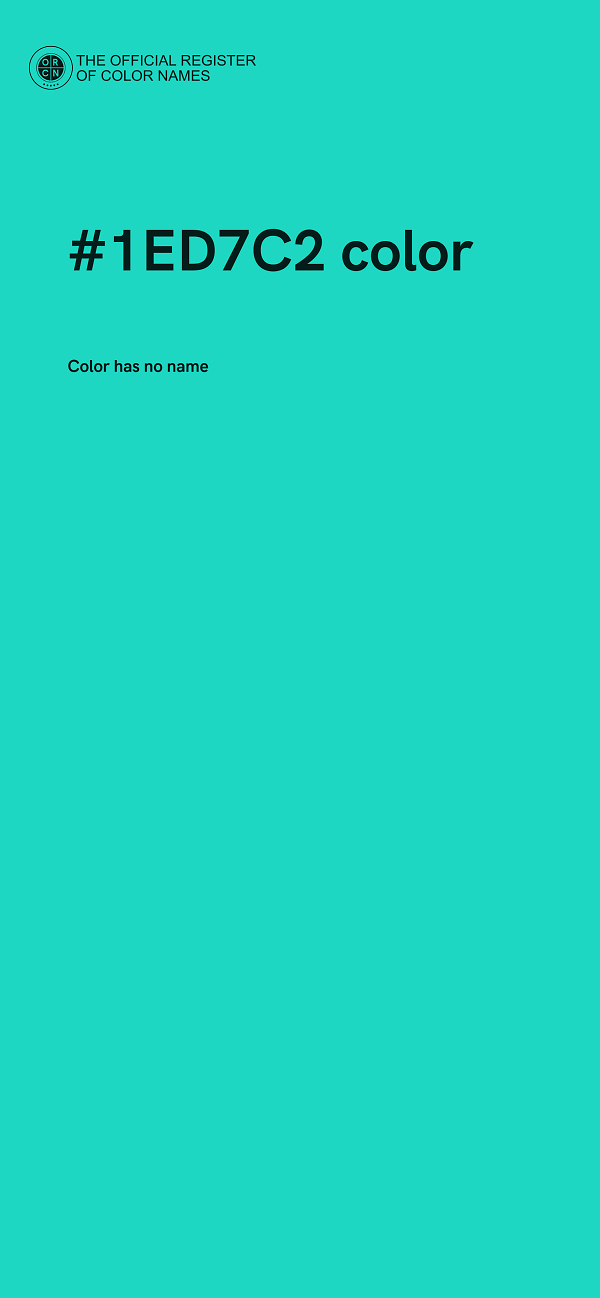 #1ED7C2 color image