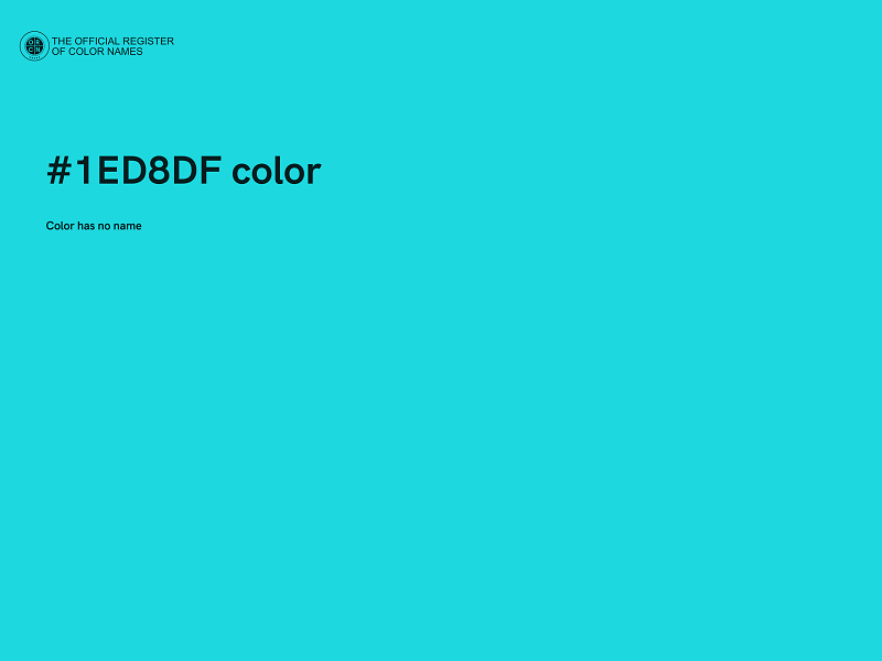 #1ED8DF color image