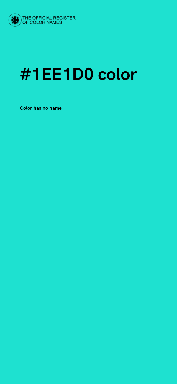 #1EE1D0 color image