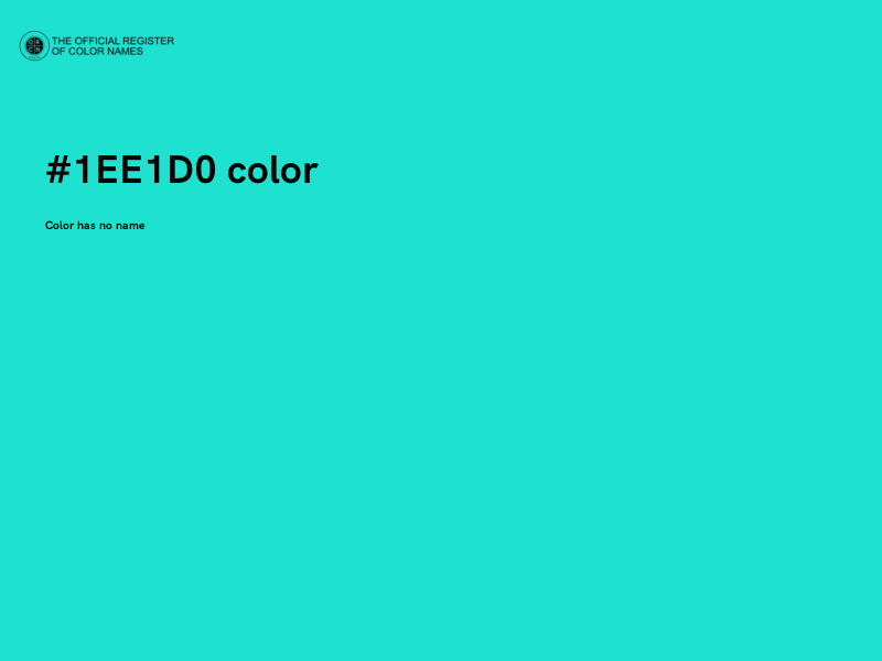 #1EE1D0 color image