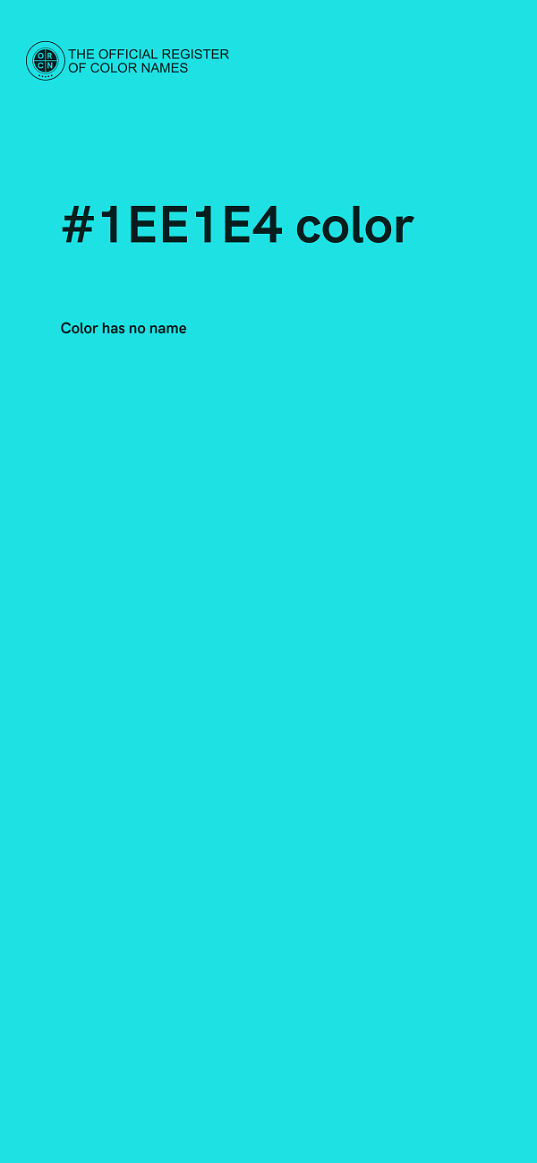 #1EE1E4 color image