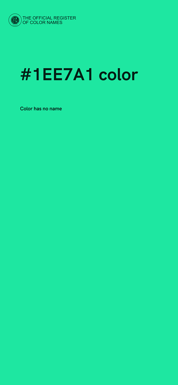 #1EE7A1 color image