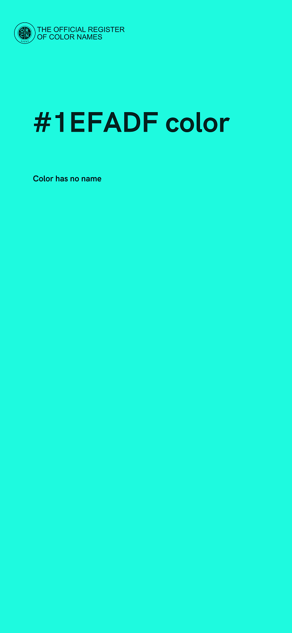 #1EFADF color image