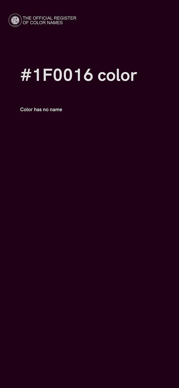 #1F0016 color image