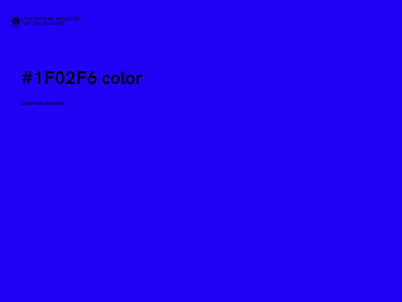 #1F02F6 color image