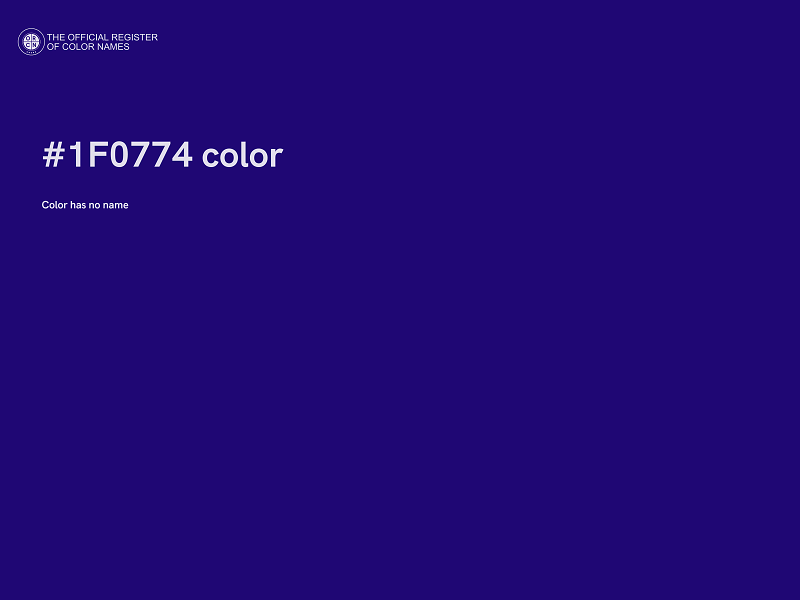 #1F0774 color image