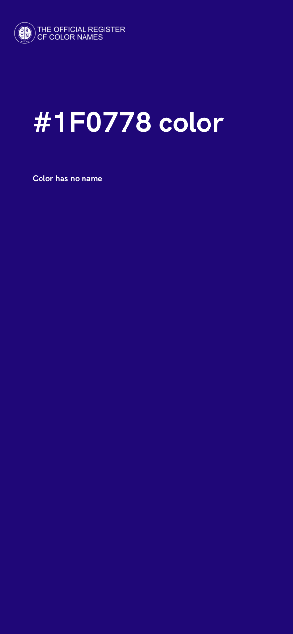 #1F0778 color image