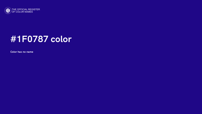 #1F0787 color image