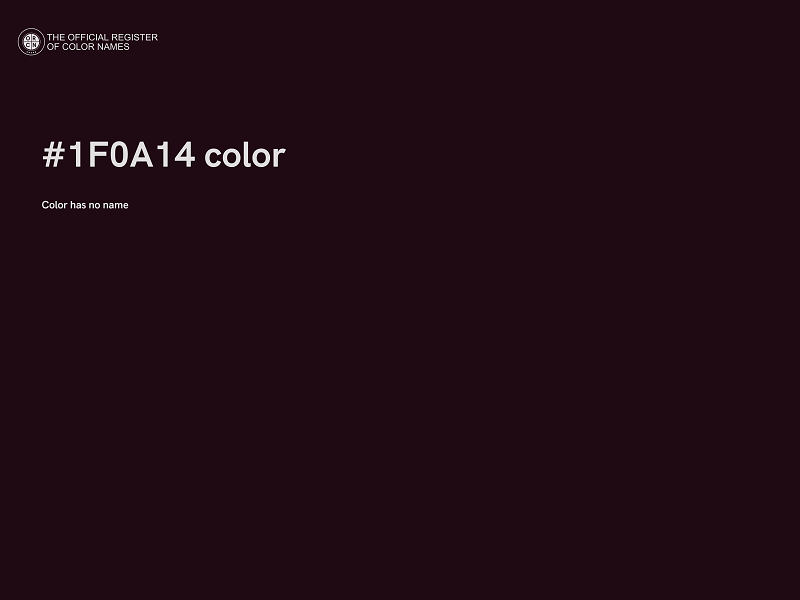 #1F0A14 color image