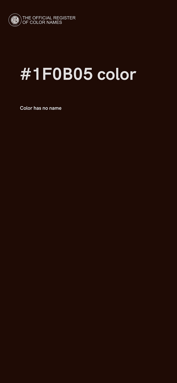 #1F0B05 color image