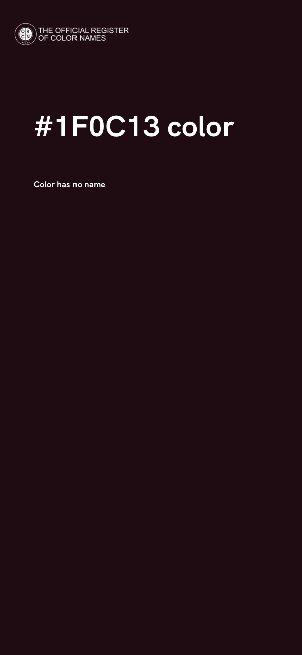 #1F0C13 color image