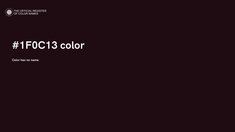 #1F0C13 color image