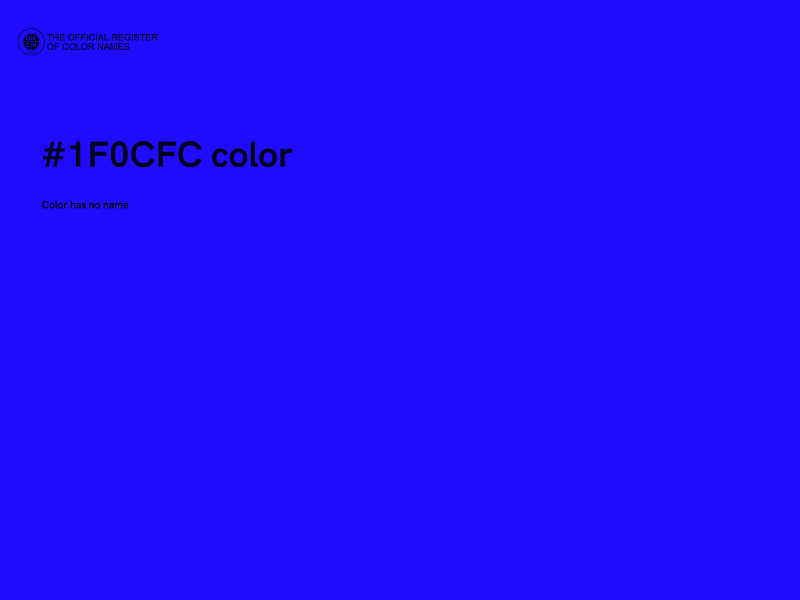#1F0CFC color image