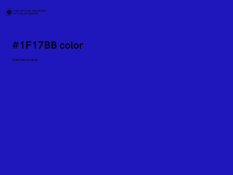 #1F17BB color image