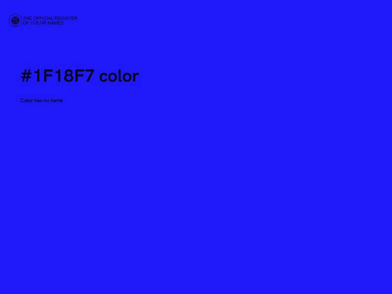 #1F18F7 color image