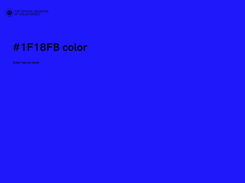 #1F18FB color image