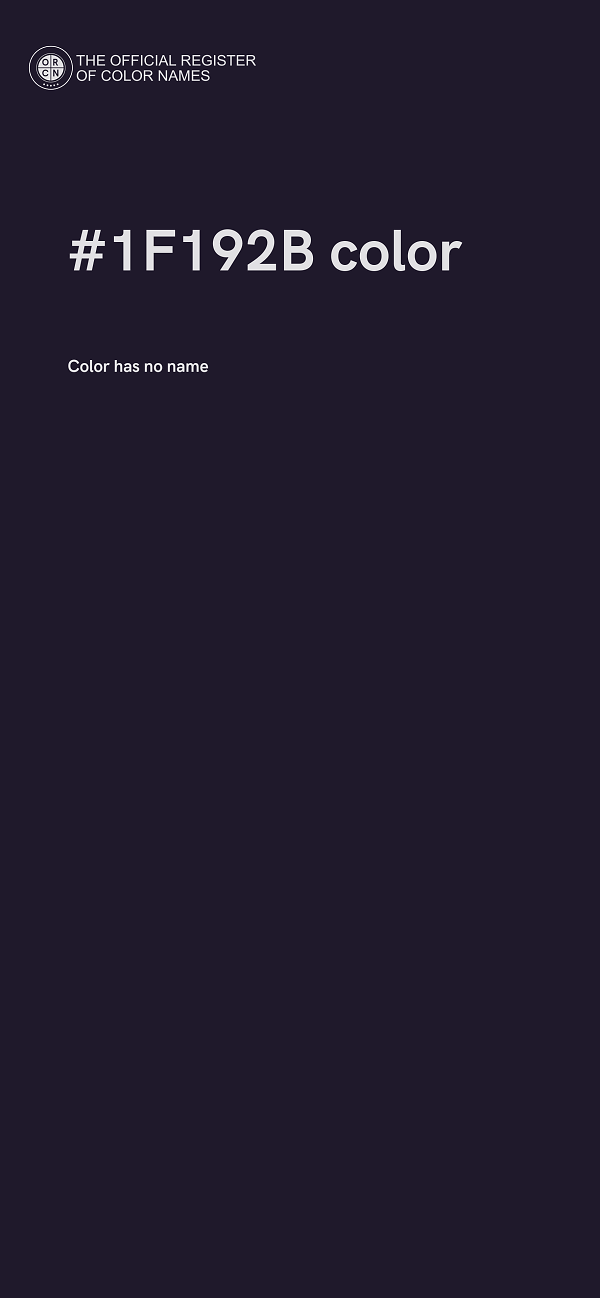 #1F192B color image